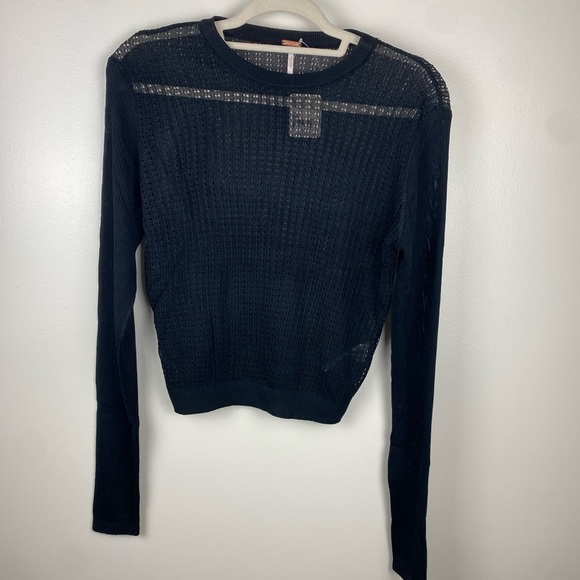 NWT H20 crew neck sweater gold tiger eye Color long sleeve open knit XS - Picture 8 of 10